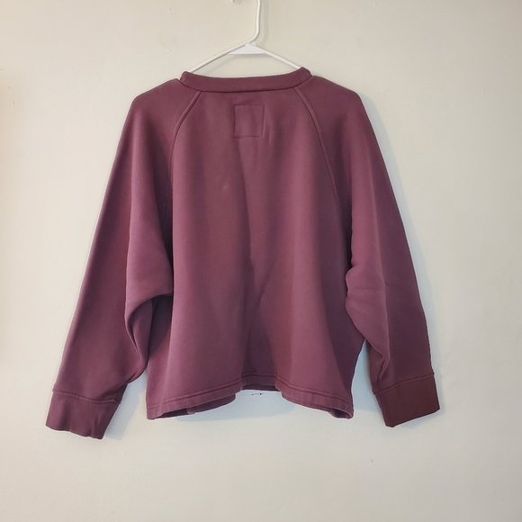 Madewell Make Weekends Longer Oversized Cropped Button Sweater Size Large - Picture 9 of 13